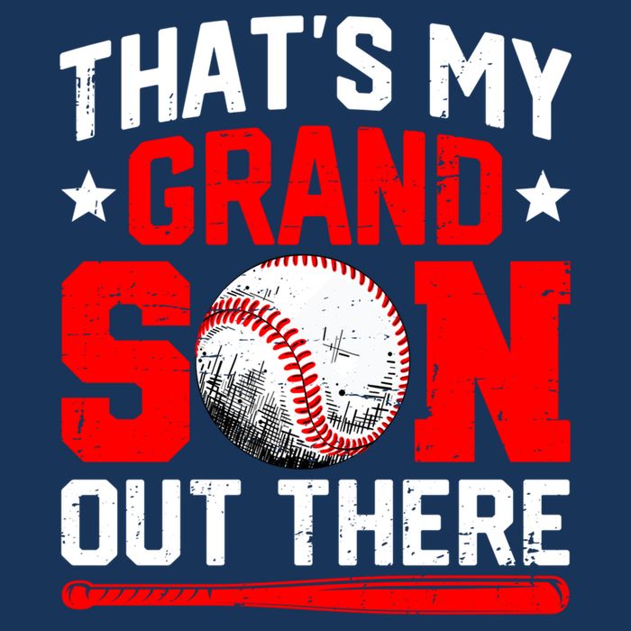 That's My Grandson Out There Grandparent Baseball Mama Papa Zip Tote Bag