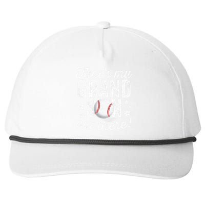 Thats My Grandson Out There Baseball Grandma Snapback Five-Panel Rope Hat