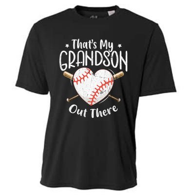 That's My Grandson Out There Baseball Grandma Mother's Day Cooling Performance Crew T-Shirt