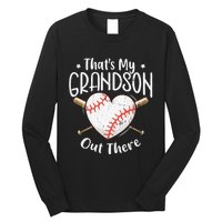 That's My Grandson Out There Baseball Grandma Mother's Day Long Sleeve Shirt