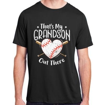 That's My Grandson Out There Baseball Grandma Mother's Day Adult ChromaSoft Performance T-Shirt