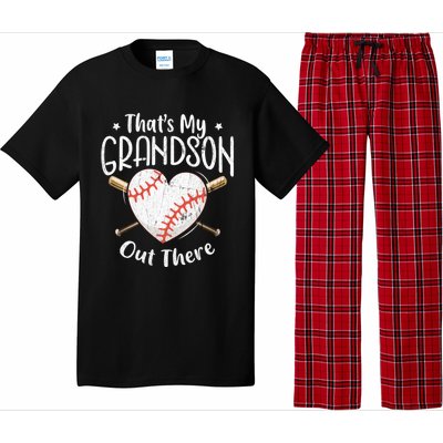 That's My Grandson Out There Baseball Grandma Mother's Day Pajama Set