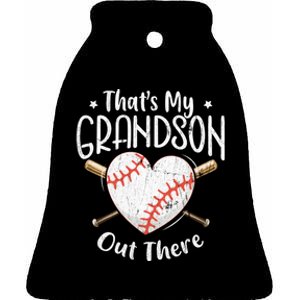 That's My Grandson Out There Baseball Grandma Mother's Day Ceramic Bell Ornament