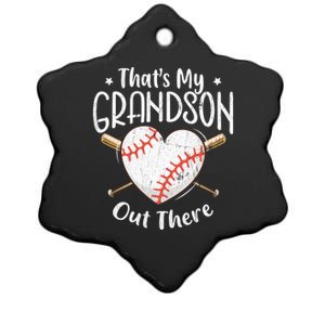 That's My Grandson Out There Baseball Grandma Mother's Day Ceramic Star Ornament