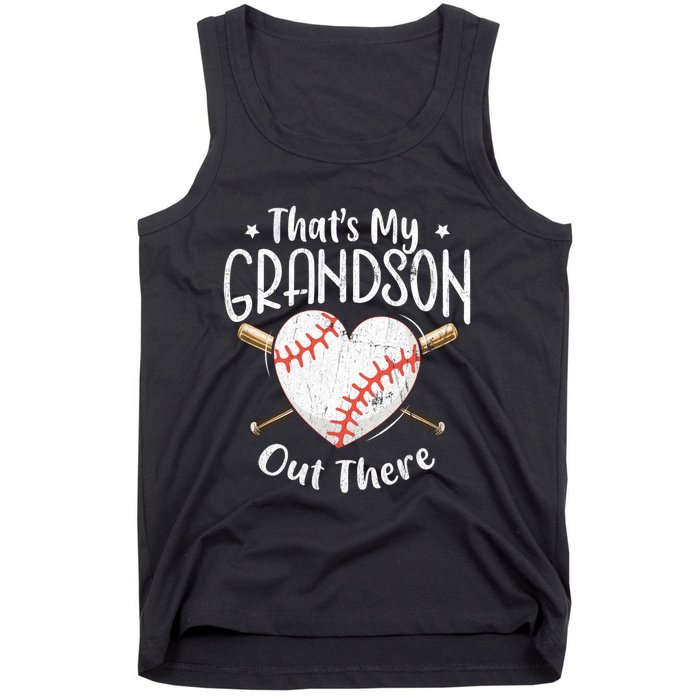 That's My Grandson Out There Baseball Grandma Mother's Day Tank Top