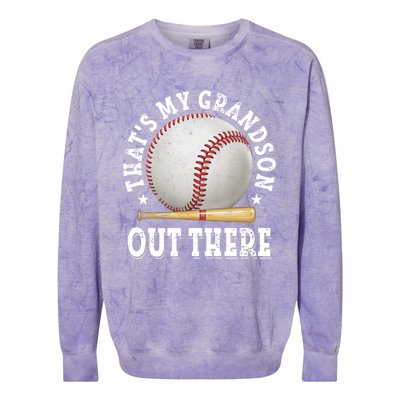 That's My Grandson Out There Baseball Mother's Day Colorblast Crewneck Sweatshirt