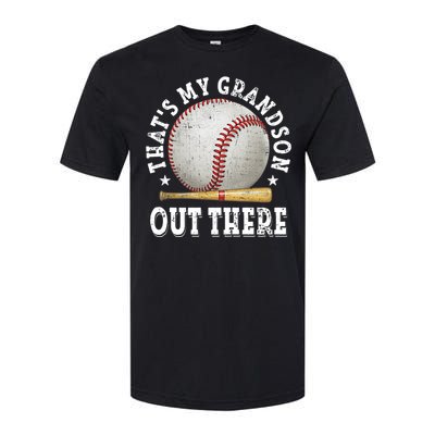 That's My Grandson Out There Baseball Mother's Day Softstyle CVC T-Shirt