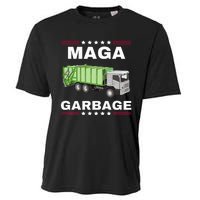 Trump Maga Garbage Truck American Flag Cooling Performance Crew T-Shirt