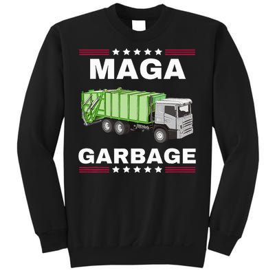 Trump Maga Garbage Truck American Flag Sweatshirt