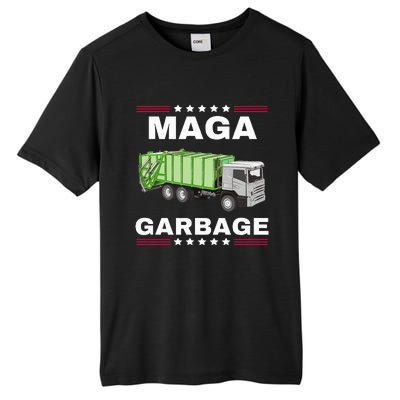 Trump Maga Garbage Truck American Flag Tall Fusion ChromaSoft Performance T-Shirt