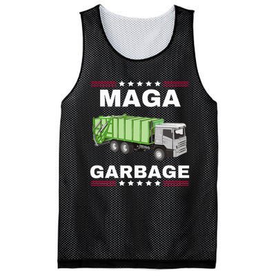 Trump Maga Garbage Truck American Flag Mesh Reversible Basketball Jersey Tank