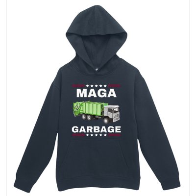 Trump Maga Garbage Truck American Flag Urban Pullover Hoodie