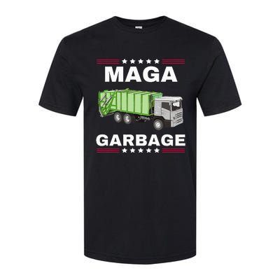 Trump Maga Garbage Truck American Flag Softstyle CVC T-Shirt