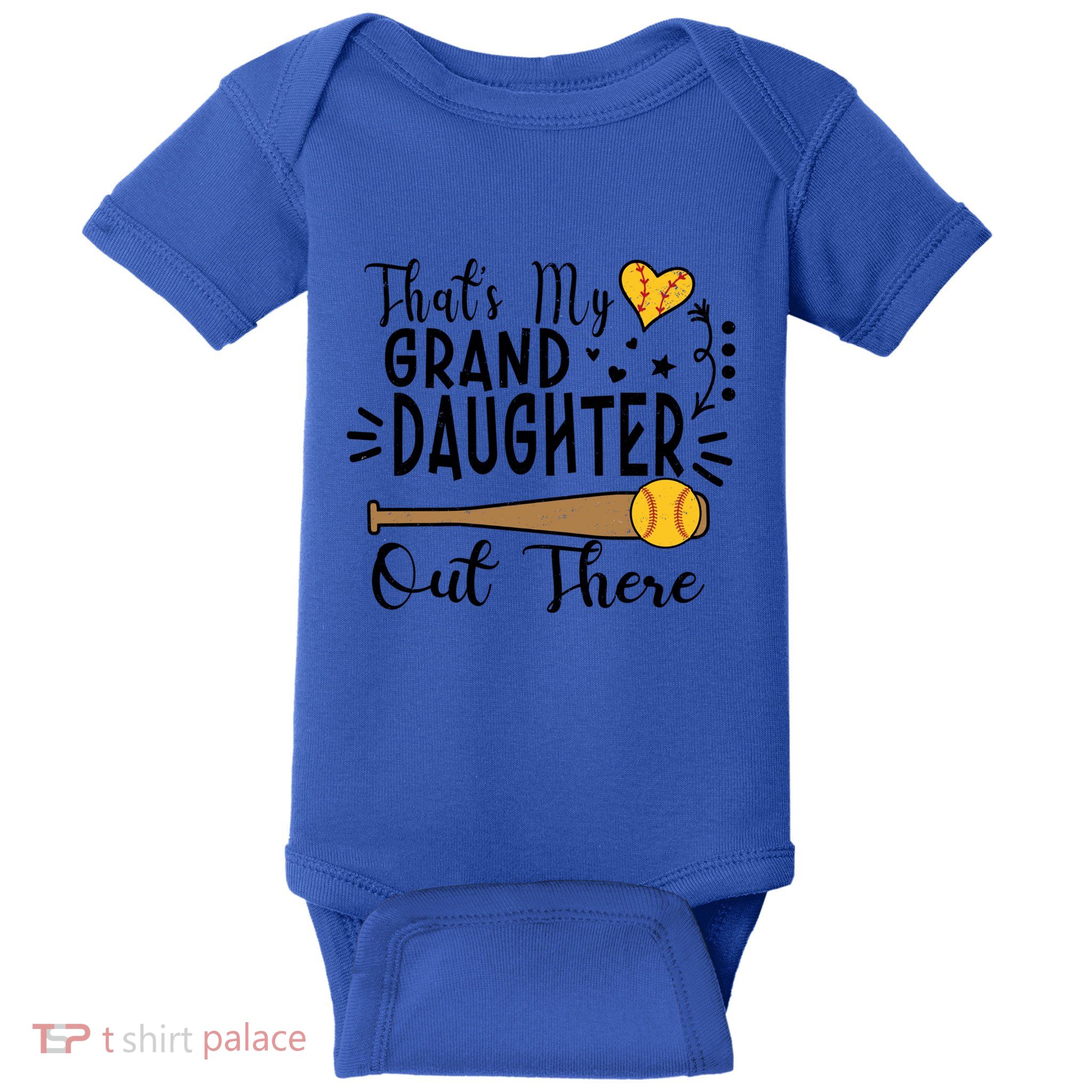ThatS My Granddaughter Out There Softball Grandma Grandpa Gift Baby Bodysuit