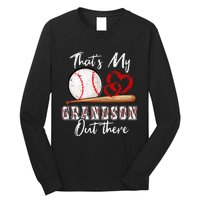 That's My Grandson Out There Baseball Grandma Mothers Day Long Sleeve Shirt