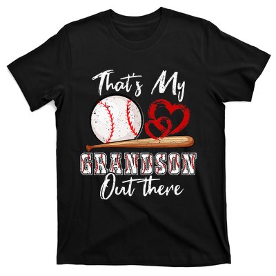 That's My Grandson Out There Baseball Grandma Mothers Day T-Shirt