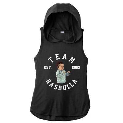 Team MMA Hasbulla Fight Meme Ladies PosiCharge Tri-Blend Wicking Draft Hoodie Tank