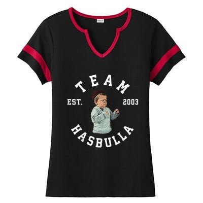 Team MMA Hasbulla Fight Meme Ladies Halftime Notch Neck Tee