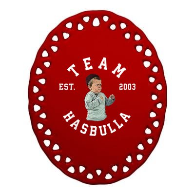 Team MMA Hasbulla Fight Meme Ceramic Oval Ornament