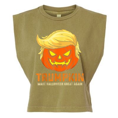 Trumpkin Make Halloween Great Again Funny Pumpkin Family Garment-Dyed Women's Muscle Tee