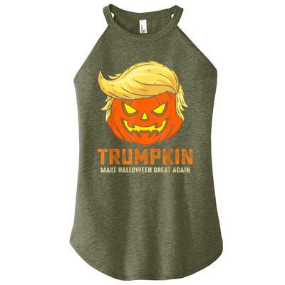 Trumpkin Make Halloween Great Again Funny Pumpkin Family Women’s Perfect Tri Rocker Tank