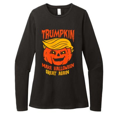 Trumpkin Make Halloween Great Again Funny Spooky Pumpkin Womens CVC Long Sleeve Shirt