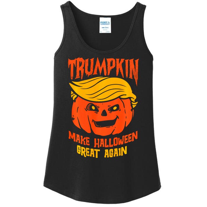 Trumpkin Make Halloween Great Again Funny Spooky Pumpkin Ladies Essential Tank