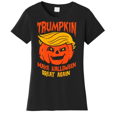 Trumpkin Make Halloween Great Again Funny Spooky Pumpkin Women's T-Shirt