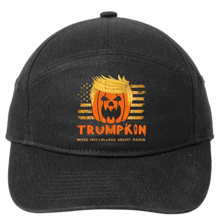 Trumpkin Make Halloween Great Again Funny Trump 2024 7-Panel Snapback Hat