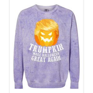 Trumpkin Make Halloween Great Again Costume Colorblast Crewneck Sweatshirt