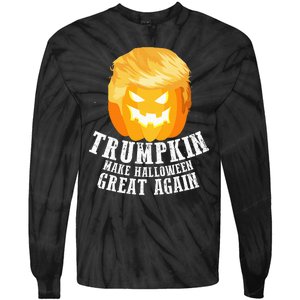 Trumpkin Make Halloween Great Again Costume Tie-Dye Long Sleeve Shirt