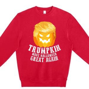 Trumpkin Make Halloween Great Again Costume Premium Crewneck Sweatshirt