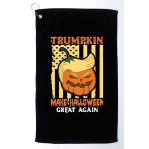 Trumpkin Make Halloween Great Again Funny Design Gift Platinum Collection Golf Towel