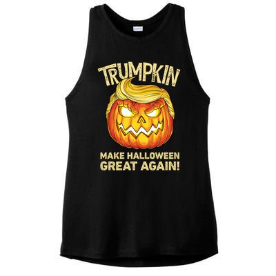 Trumpkin Make Halloween Great Again Funny Funny Gift Trump Funny Gift Ladies PosiCharge Tri-Blend Wicking Tank