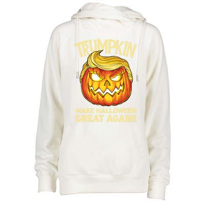 Trumpkin Make Halloween Great Again Funny Funny Gift Trump Funny Gift Womens Funnel Neck Pullover Hood