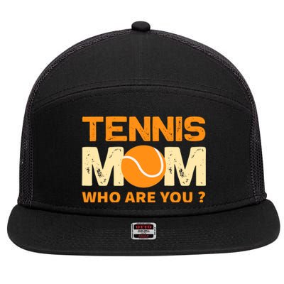 Tennis Mom How Are You 7 Panel Mesh Trucker Snapback Hat