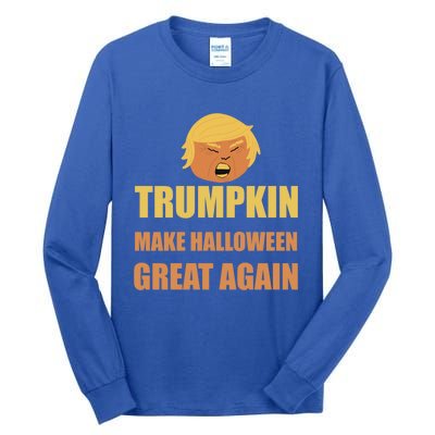 Trumpkin Make Halloween Great Again Funny President Gift Tall Long Sleeve T-Shirt