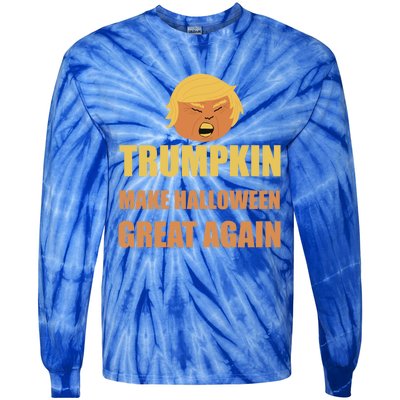 Trumpkin Make Halloween Great Again Funny President Gift Tie-Dye Long Sleeve Shirt