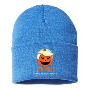 Trumpkin Make Halloween Great Again Funny Meaningful Gift Sustainable Knit Beanie