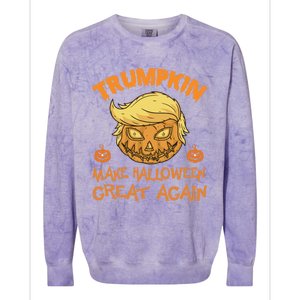 Trumpkin Make Halloween Great Again Funny Gift Colorblast Crewneck Sweatshirt