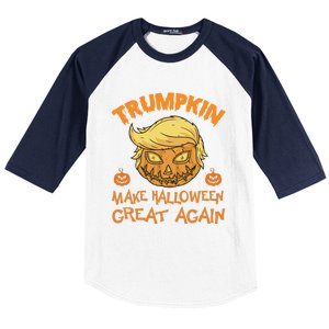 Trumpkin Make Halloween Great Again Funny Gift Baseball Sleeve Shirt