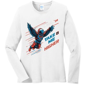 T.A.K.E M.E H.I.G.H.E.R Ladies Long Sleeve Shirt