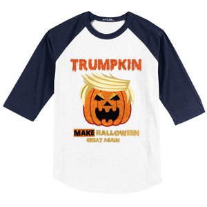 Trumpkin Make Halloween Great Again Funny Gift Funny Gift Baseball Sleeve Shirt