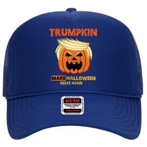 Trumpkin Make Halloween Great Again Funny Gift Funny Gift High Crown Mesh Back Trucker Hat