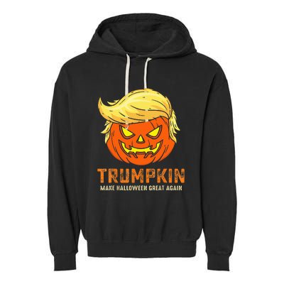 Trumpkin Make Halloween Great Again Funny Pumpkin Family Garment-Dyed Fleece Hoodie