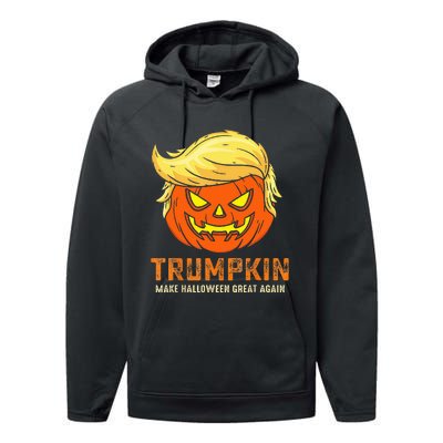 Trumpkin Make Halloween Great Again Funny Pumpkin Family Performance Fleece Hoodie