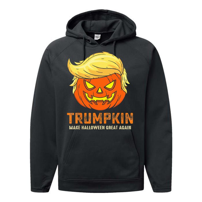 Trumpkin Make Halloween Great Again Funny Pumpkin Family Performance Fleece Hoodie