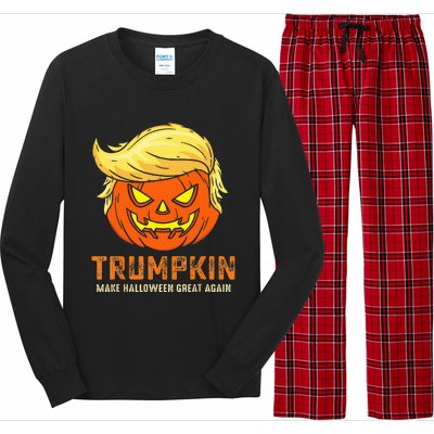 Trumpkin Make Halloween Great Again Funny Pumpkin Family Long Sleeve Pajama Set