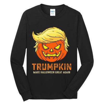 Trumpkin Make Halloween Great Again Funny Pumpkin Family Tall Long Sleeve T-Shirt