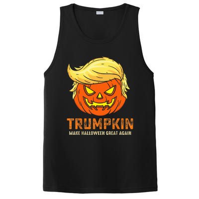 Trumpkin Make Halloween Great Again Funny Pumpkin Family PosiCharge Competitor Tank